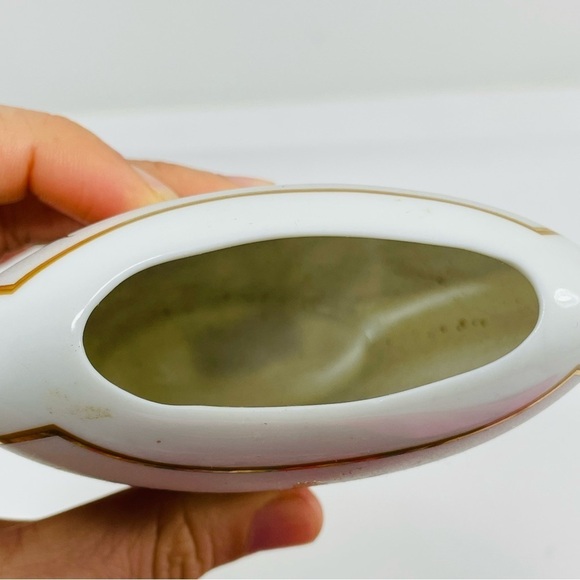 Vintage Action Hummingbird Bird Flat Vase Japan Iris Flower Spring Round Short - Picture 6 of 12